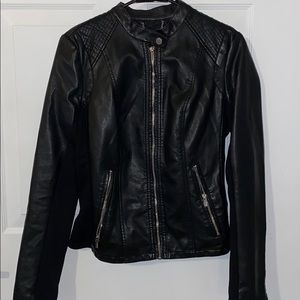 Express Black Faux leather Moto Jacket